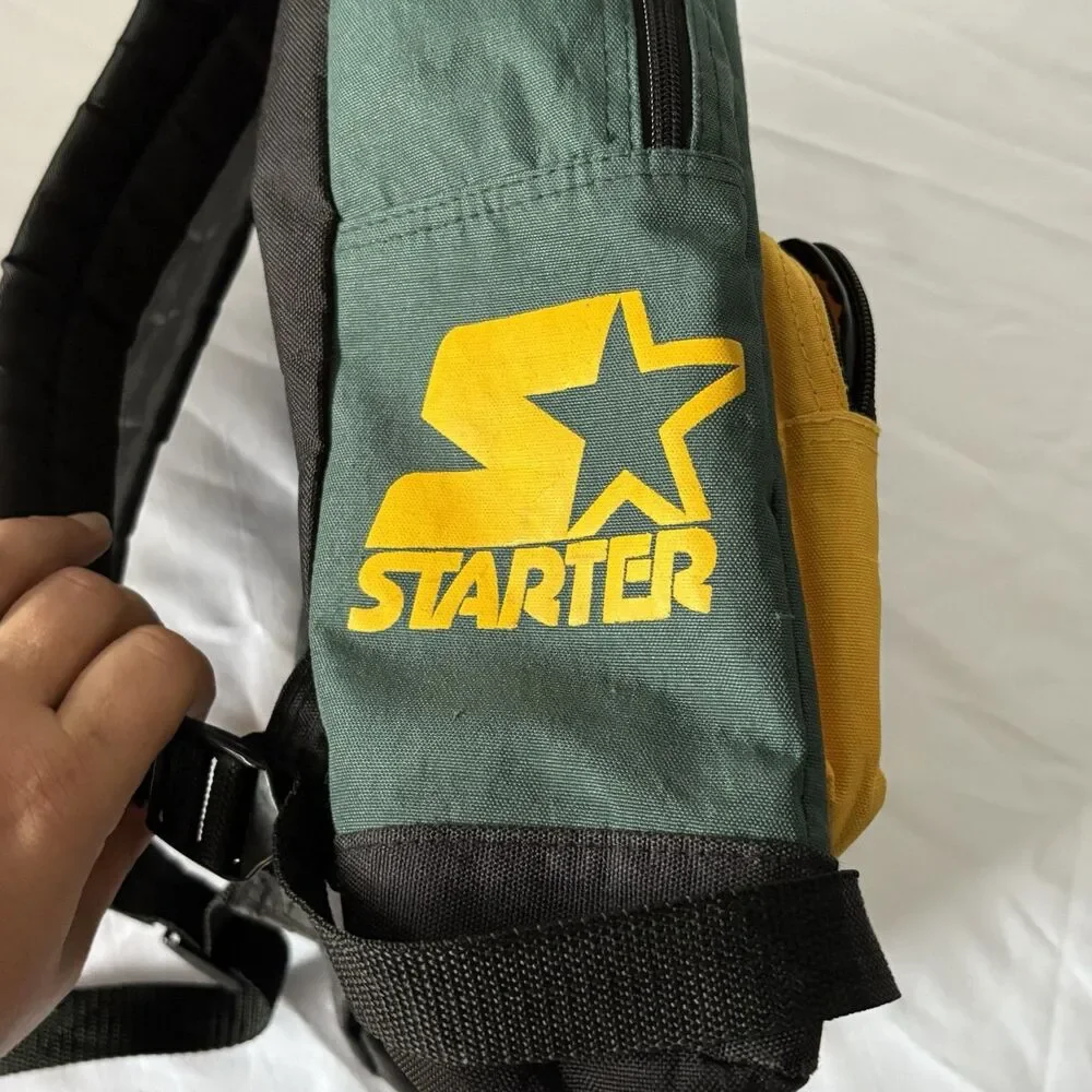 Vintage Starter Backpack 90s Green/Yellow